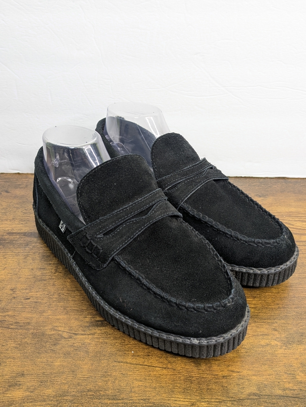 T.U.K Penny Loafer Creepers Mens 9 Womens 11 Suede Slip On Platform Goth Punk - Picture 11 of 11